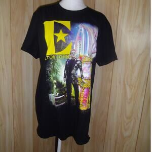 HST Ltd Elton John Farewell Yellow Brick Road 2018 Black T-Shirt L